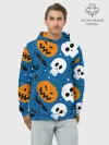 Худи мужской база хлопок / ЧЕРЕПА И ТЫКВЫ | HALLOWEEN