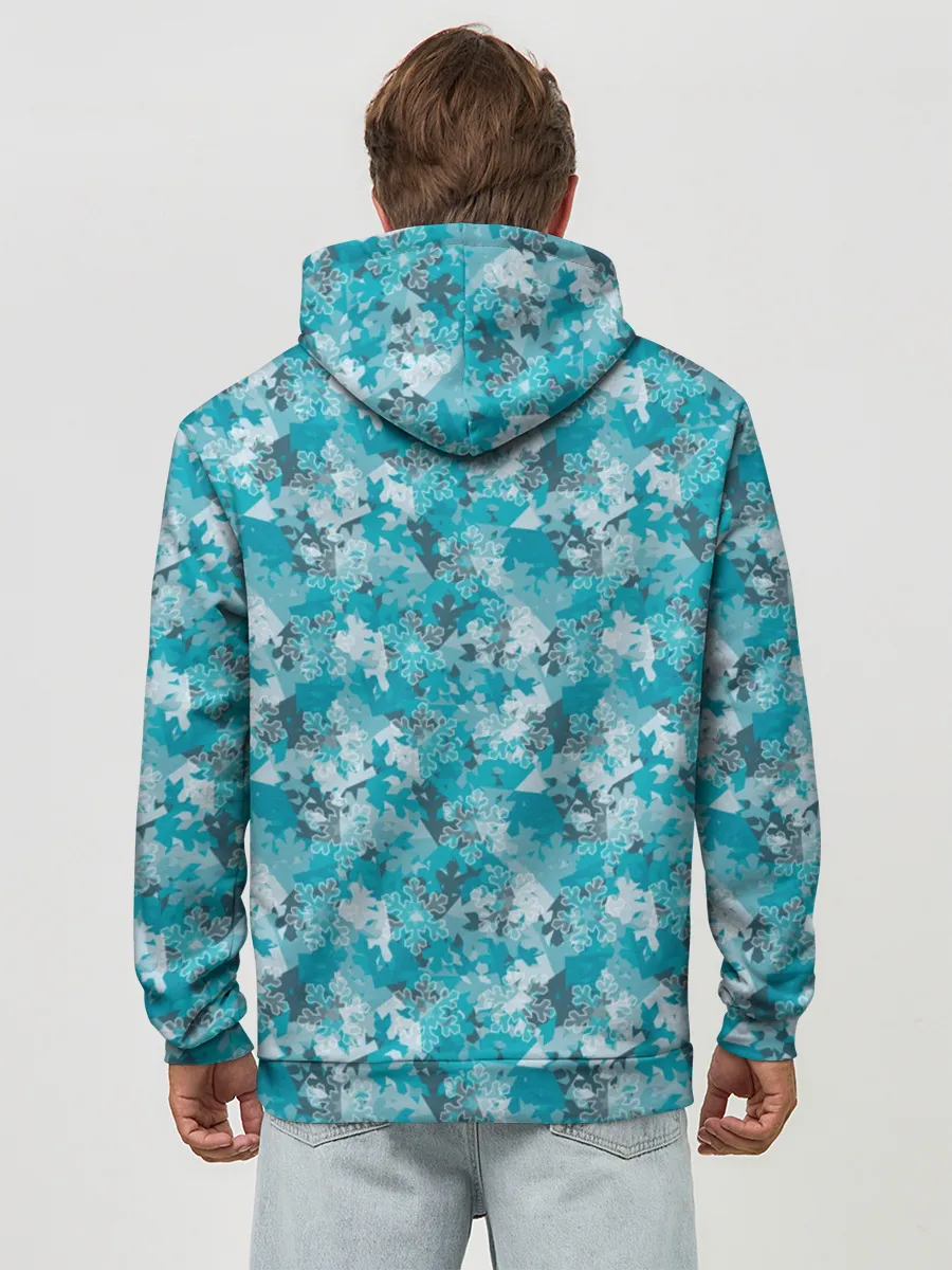 Худи мужской база хлопок / Снежный Дизайн