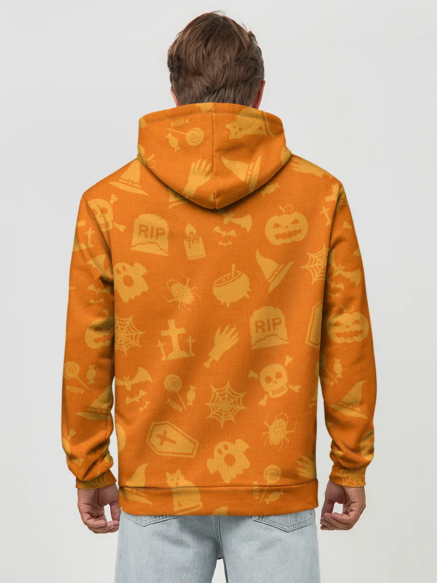 Худи мужской база хлопок / ТЕПЛЫЙ ХЕЛЛОУИН