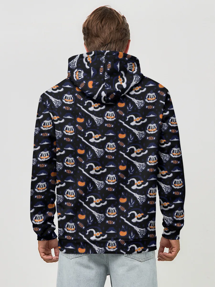 Худи мужской база хлопок / Patern Halloween 6