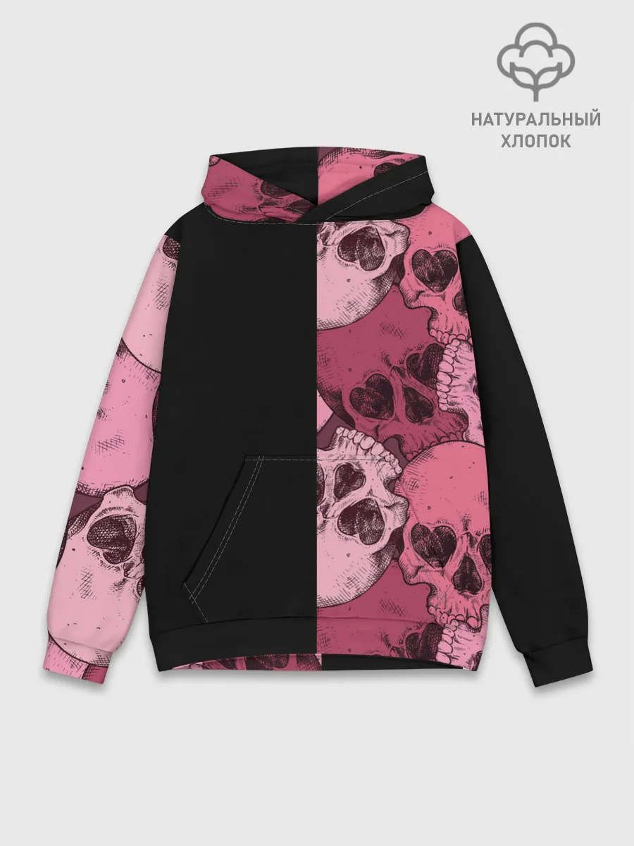 Худи мужской база хлопок / Dark and Skull