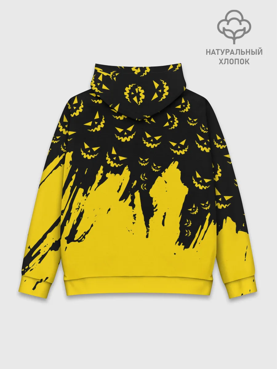 Худи мужской база хлопок / HALLOWEEN SMILE | SMILE PUMPKIN