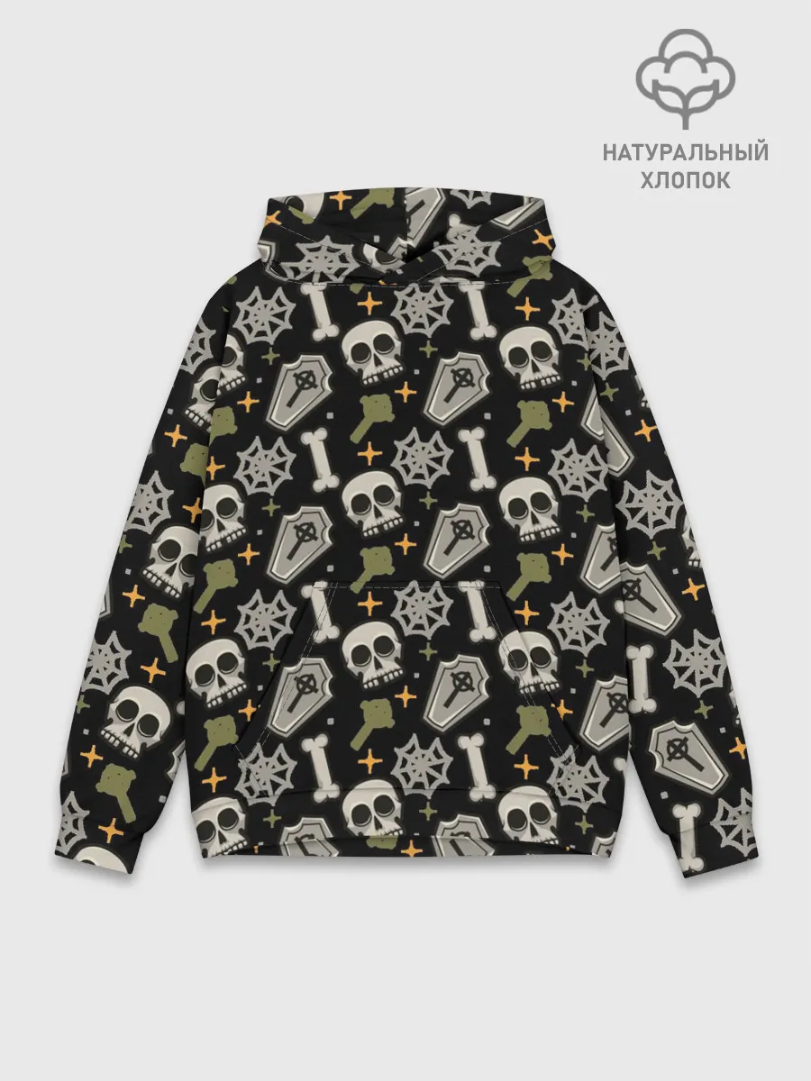 Худи мужской база хлопок / Patern Halloween 18