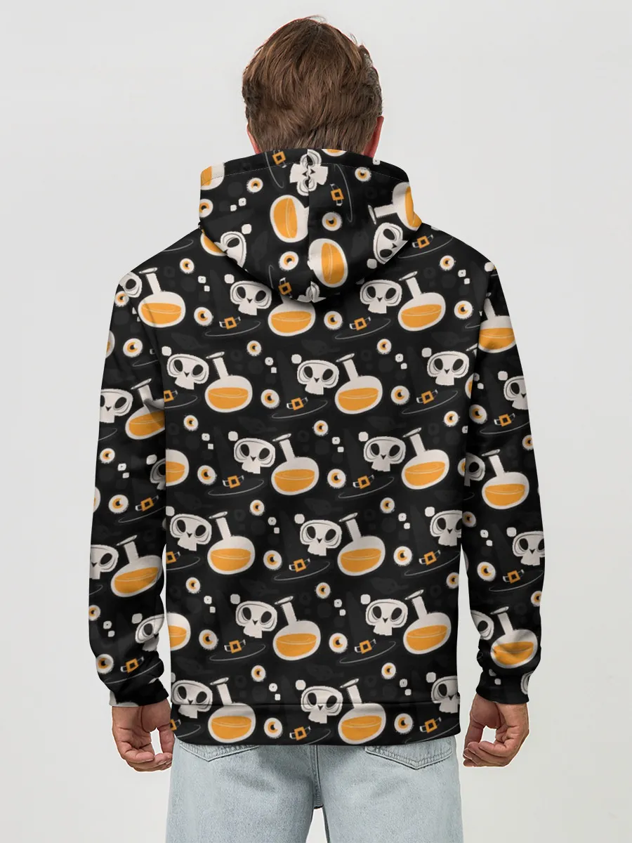 Худи мужской база хлопок / Patern Halloween 15