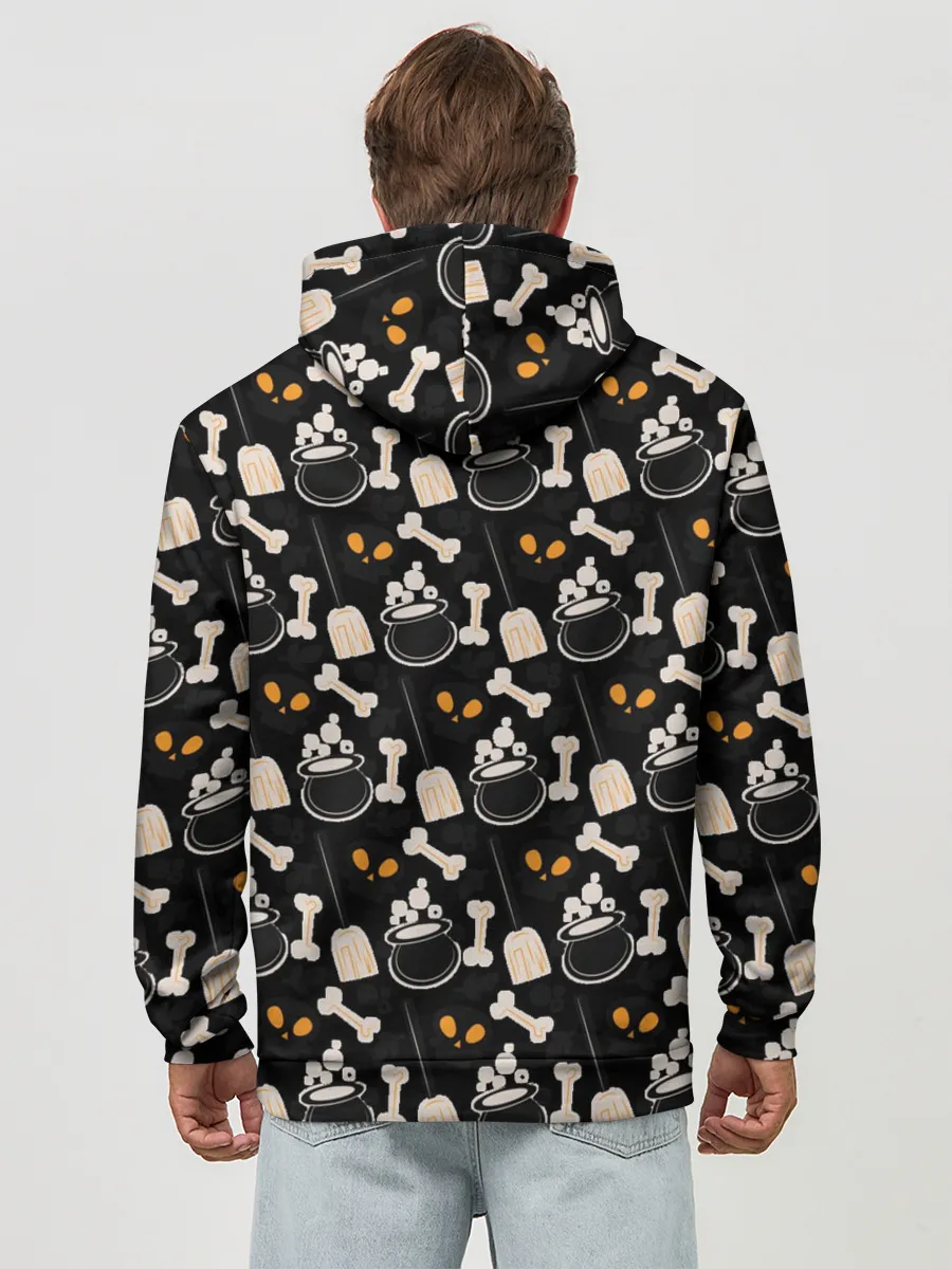 Худи мужской база хлопок / Patern Halloween 14