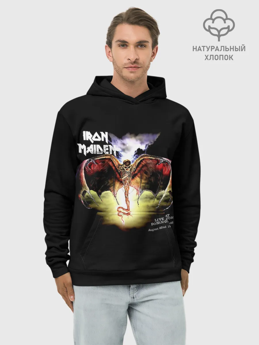 Худи мужской база хлопок / Iron Maiden LIVE AT DONINGTON