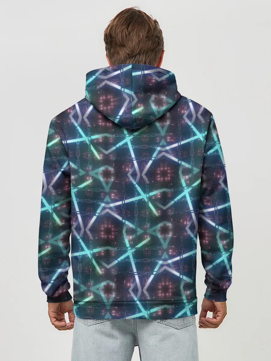 Худи мужской база хлопок / неоновый панк