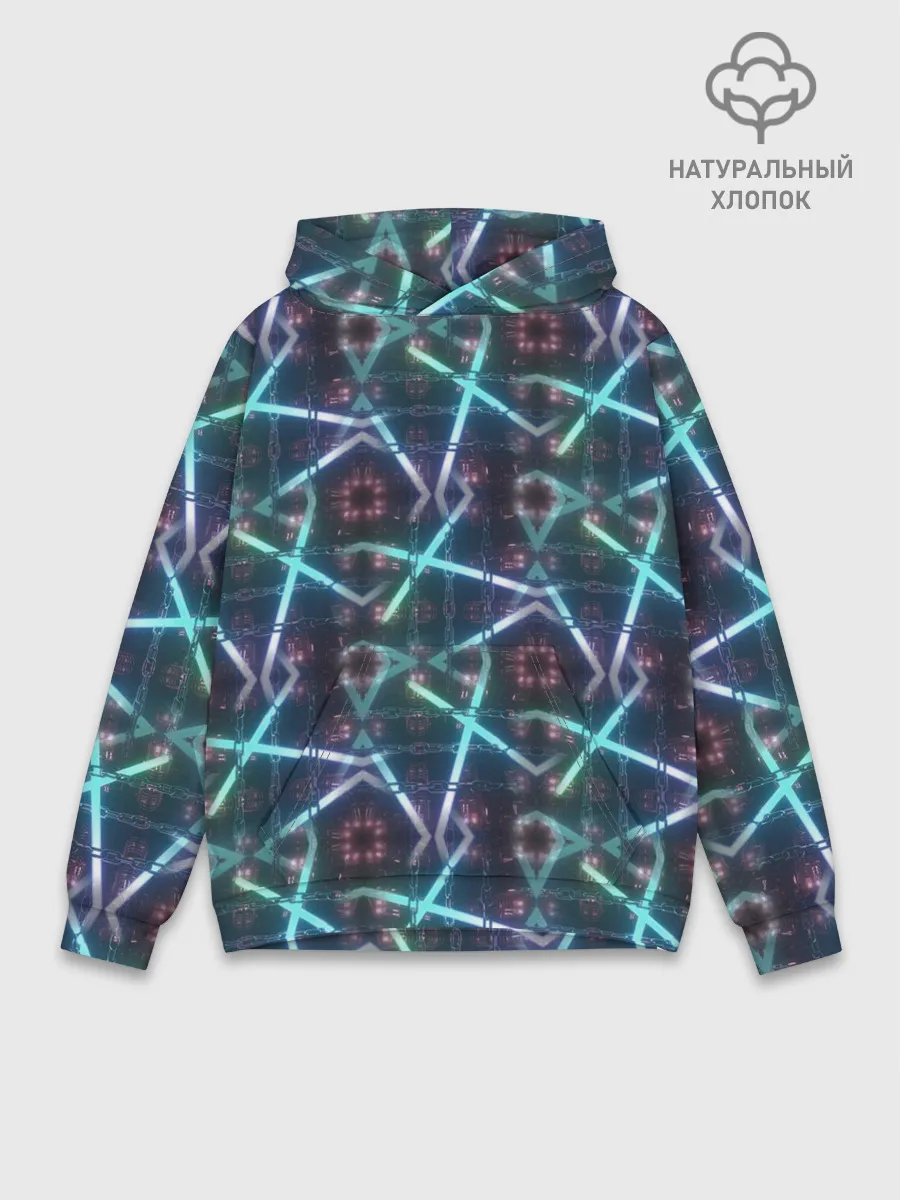 Худи мужской база хлопок / неоновый панк