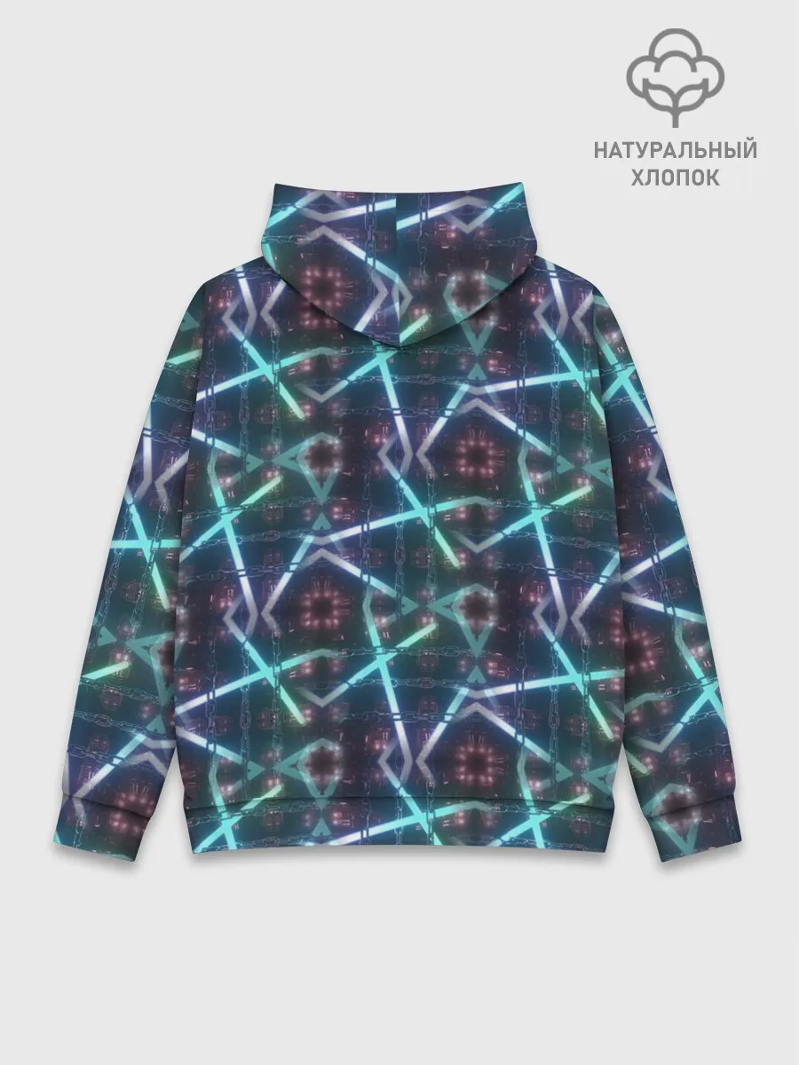 Худи мужской база хлопок / неоновый панк