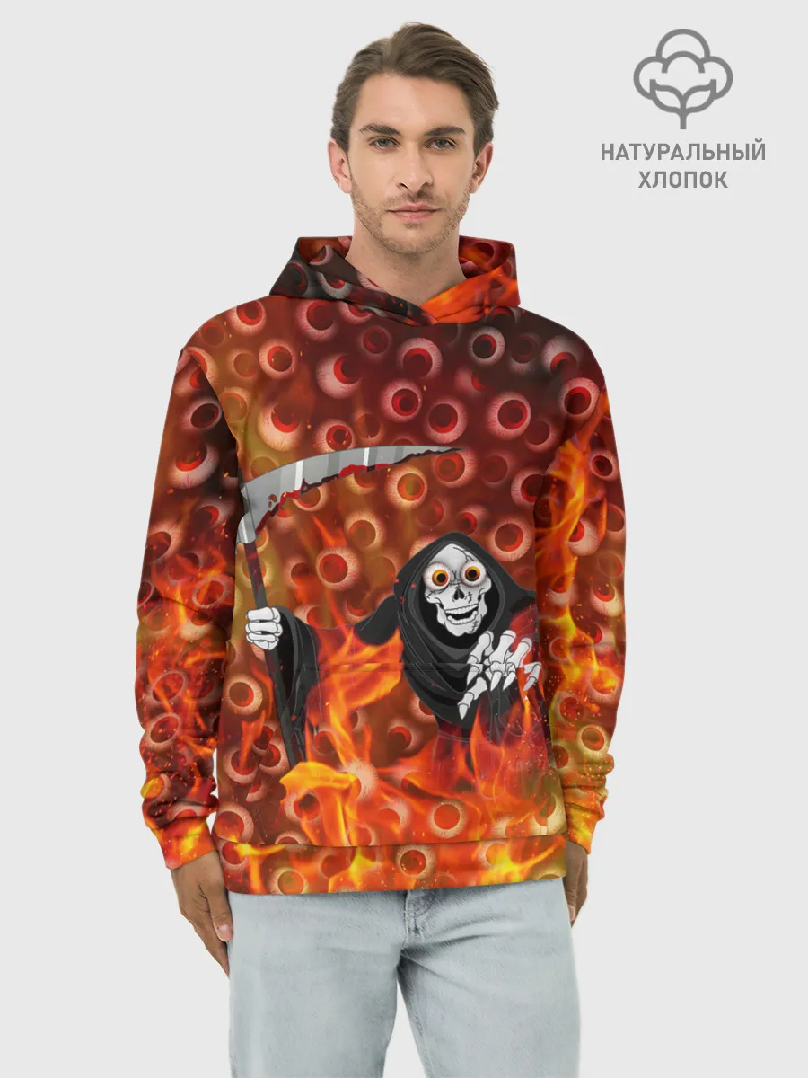 Худи мужской база хлопок / Смерть всё видит