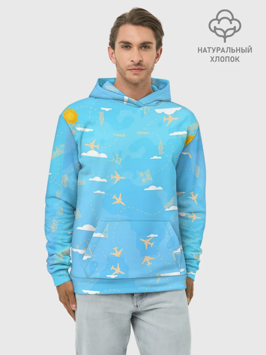 Худи мужской база хлопок / мое путешествие