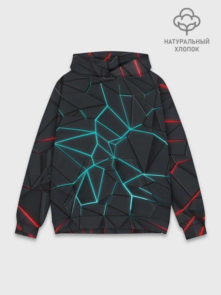 Худи мужской база хлопок / Геометрический фон