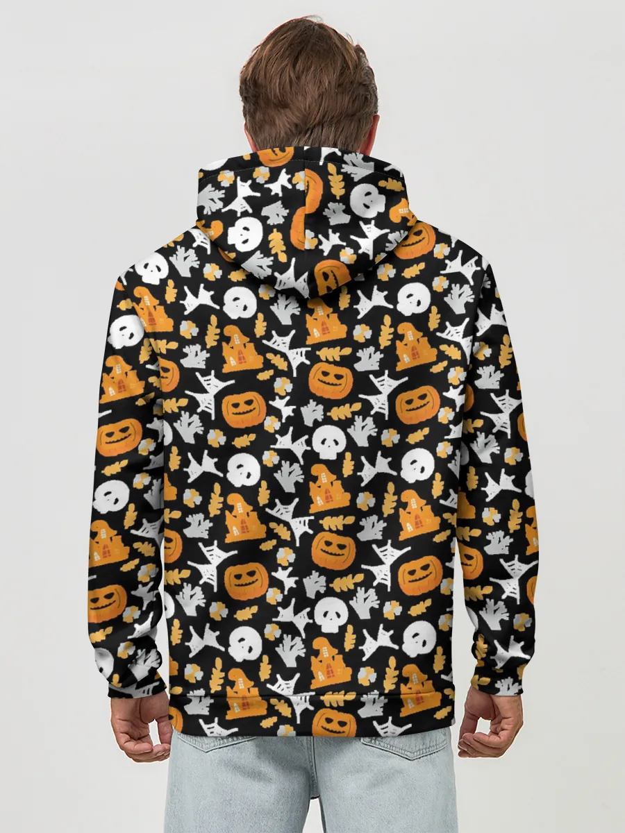 Худи мужской база хлопок / Patern Halloween 23