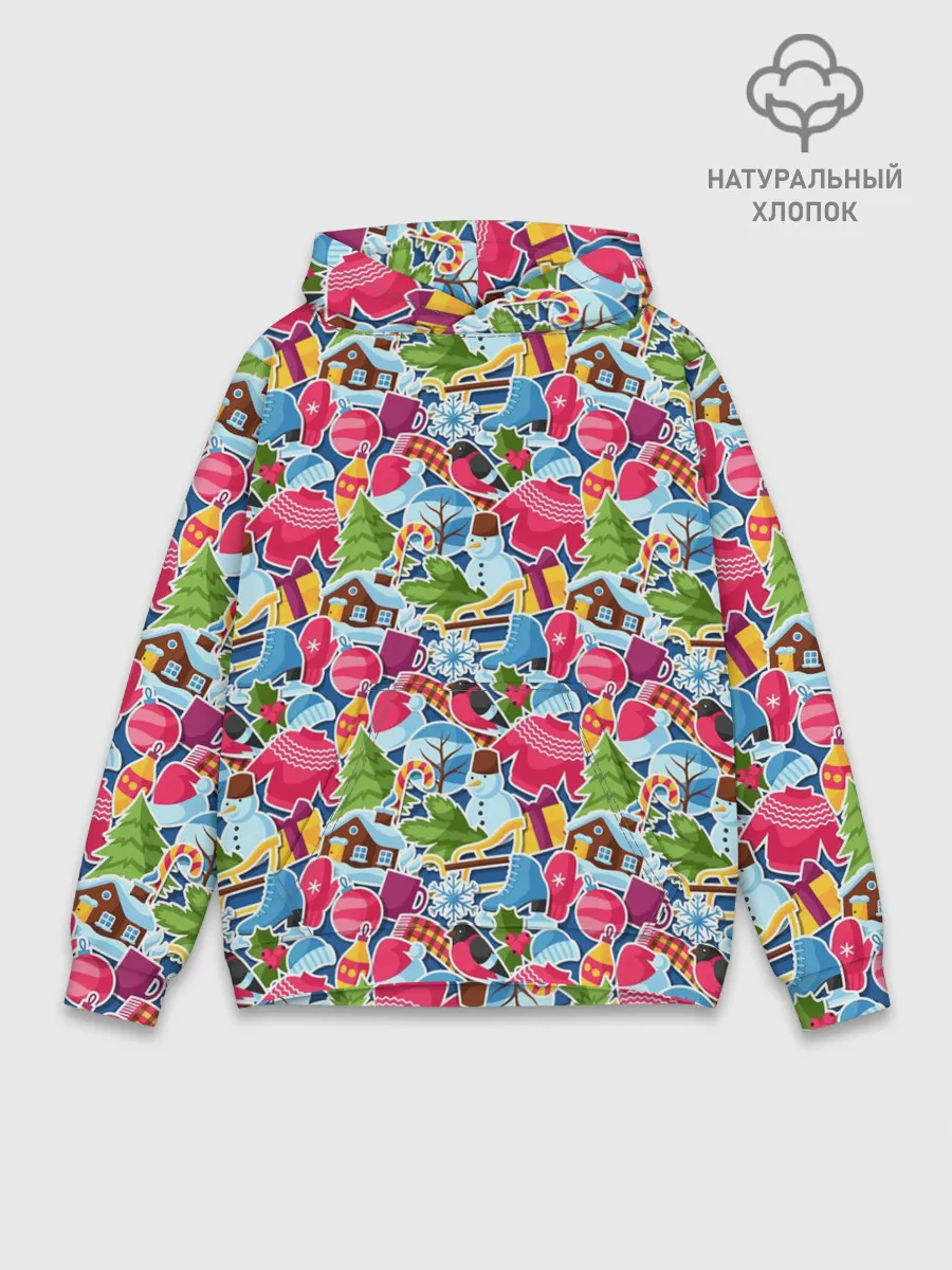 Худи мужской база хлопок / С Рождеством и Новым Годом!