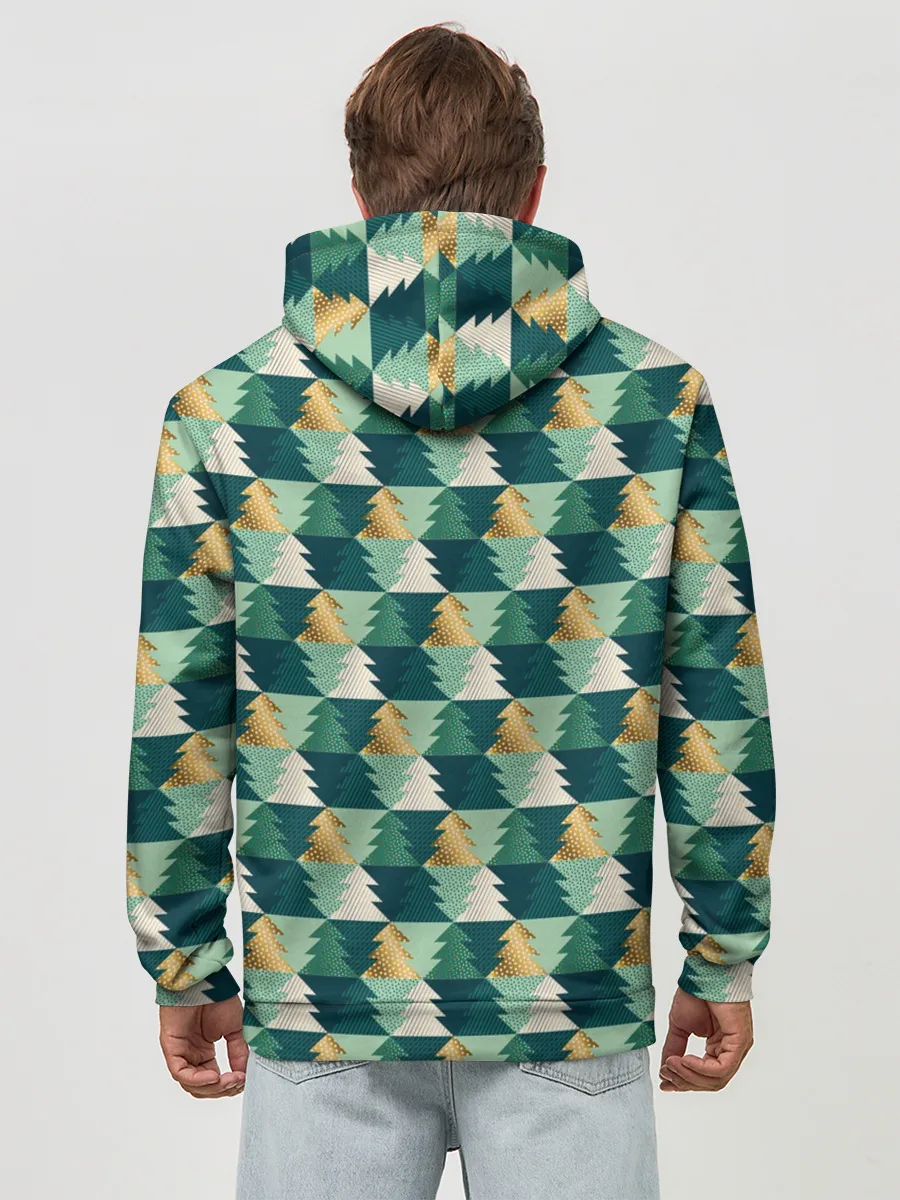 Худи мужской база хлопок / Ёлочный Дизайн