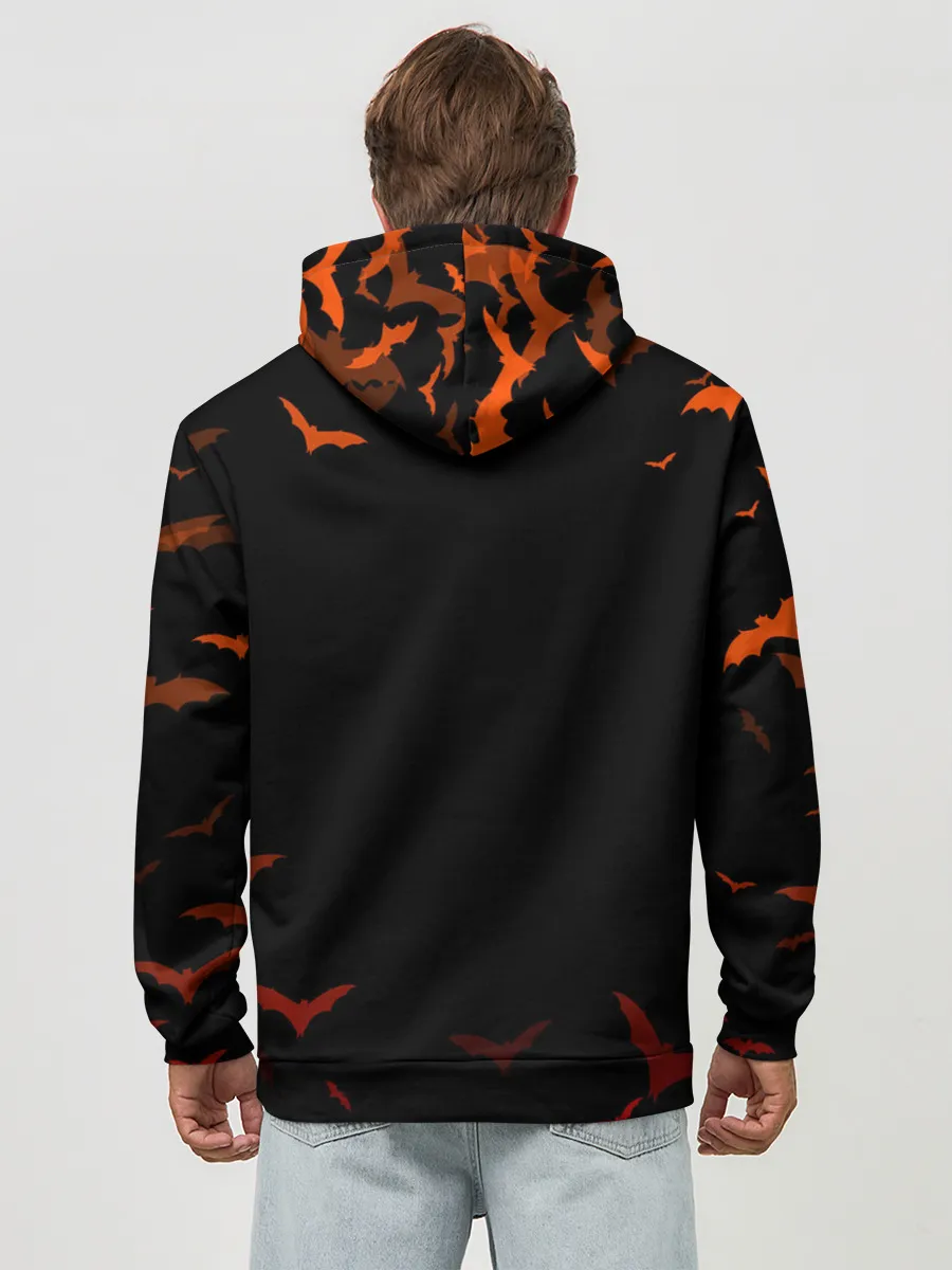 Худи мужской база хлопок / ТЫКВА С ЧЕРЕПАМИ