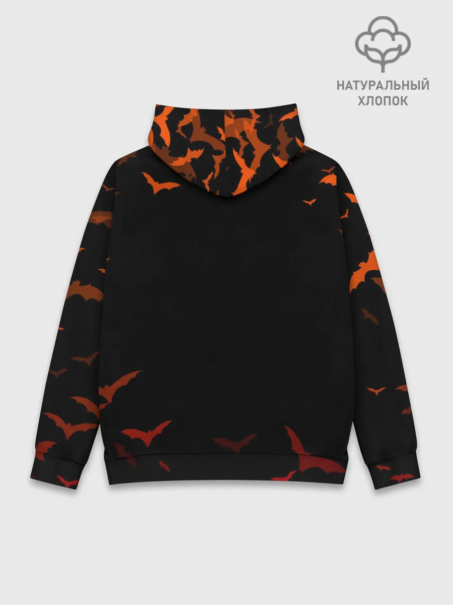 Худи мужской база хлопок / ТЫКВА С ЧЕРЕПАМИ