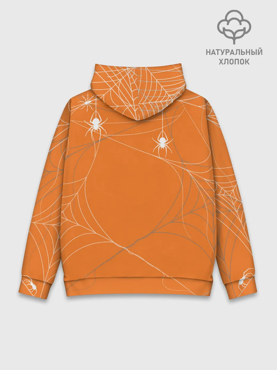 Худи мужской база хлопок / ПАУТИНКА НА ХЭЛЛОУИН