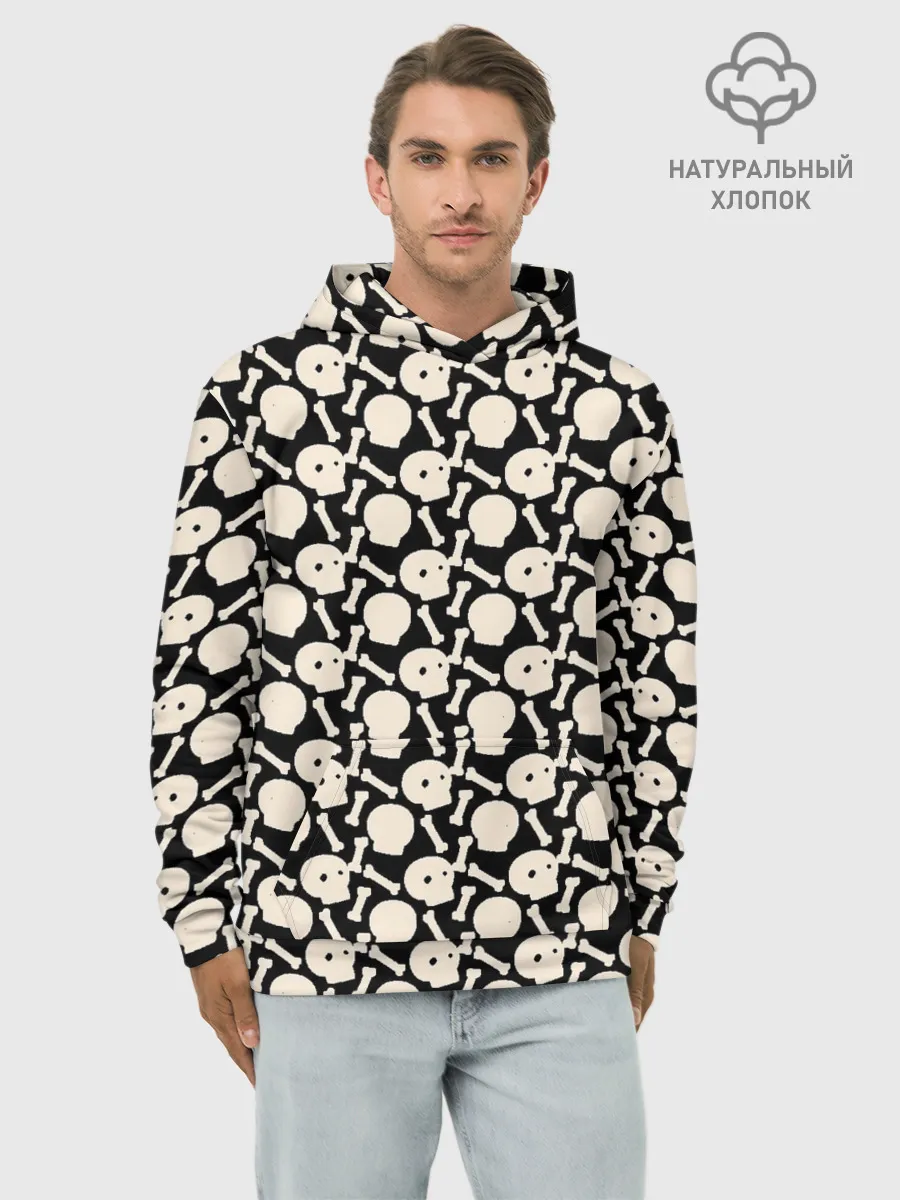 Худи мужской база хлопок / Patern Halloween 25