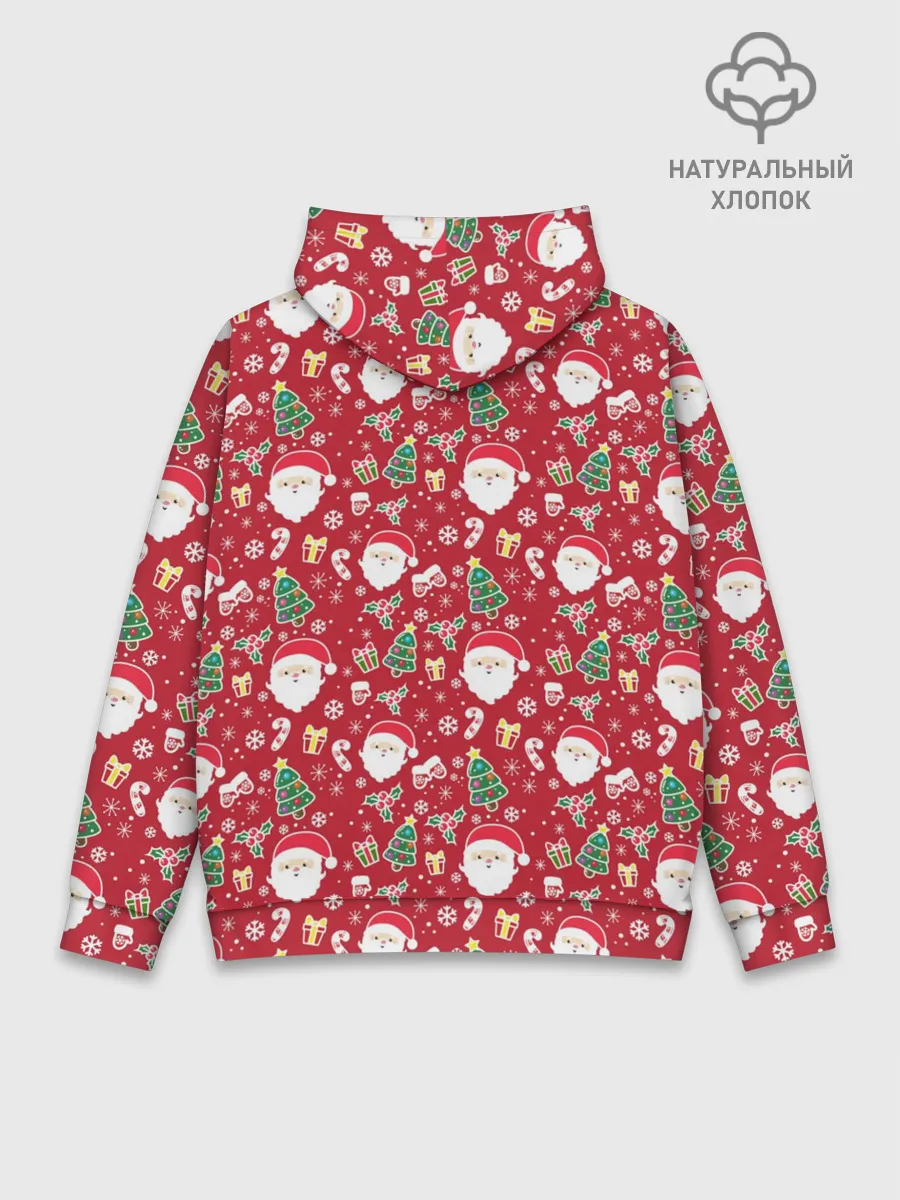 Худи мужской база хлопок / Дед Мороз