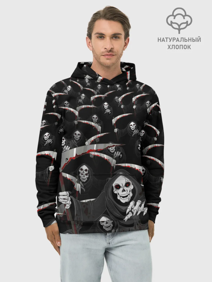 Худи мужской база хлопок / Жнецы идут