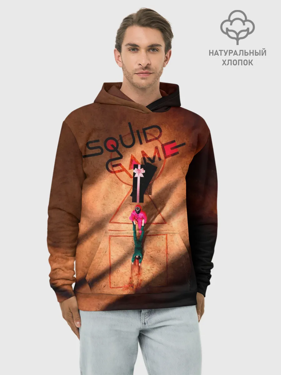 Худи мужской база хлопок / Squid Game Игра в кальмара корейский сериал