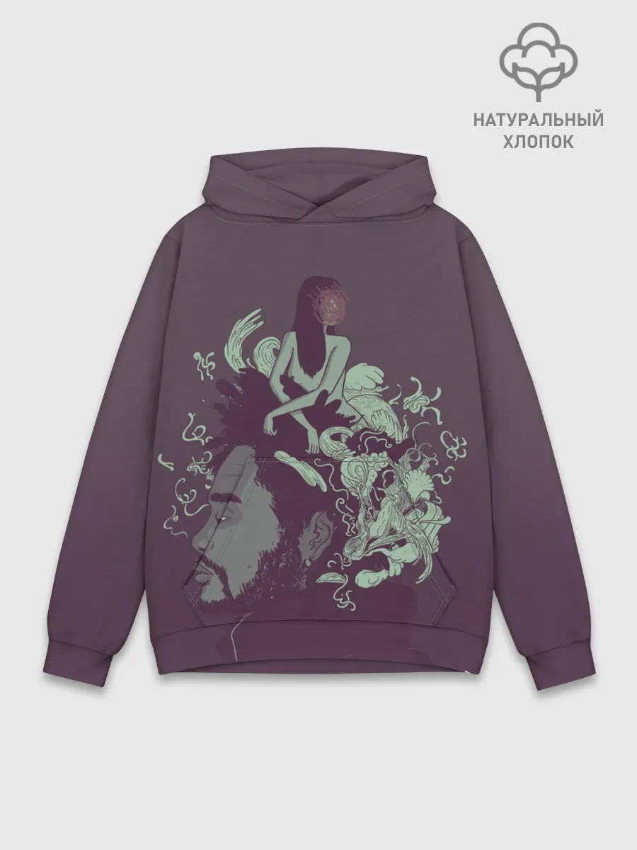 Худи мужской база хлопок / Психоделический Эйбл