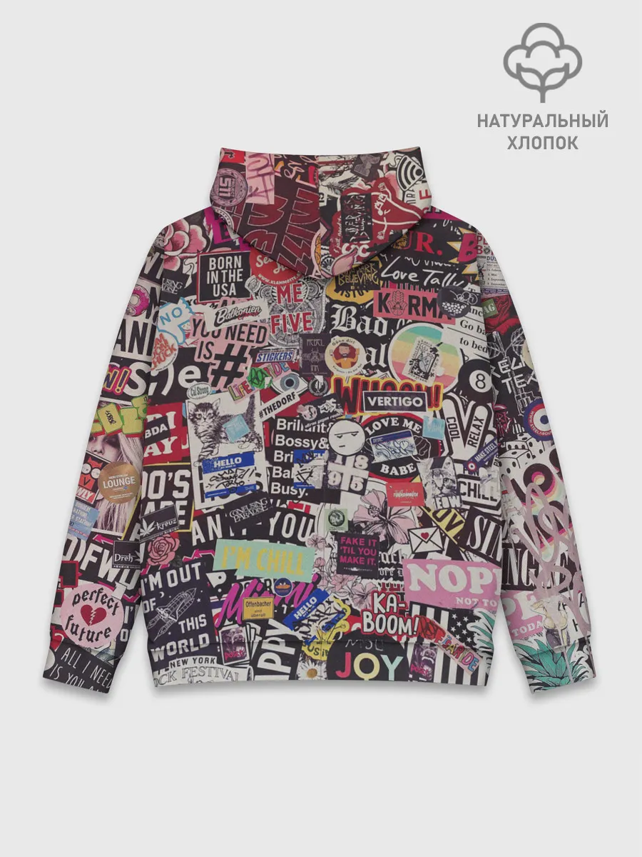 Худи мужской база хлопок / Набор Стикеров