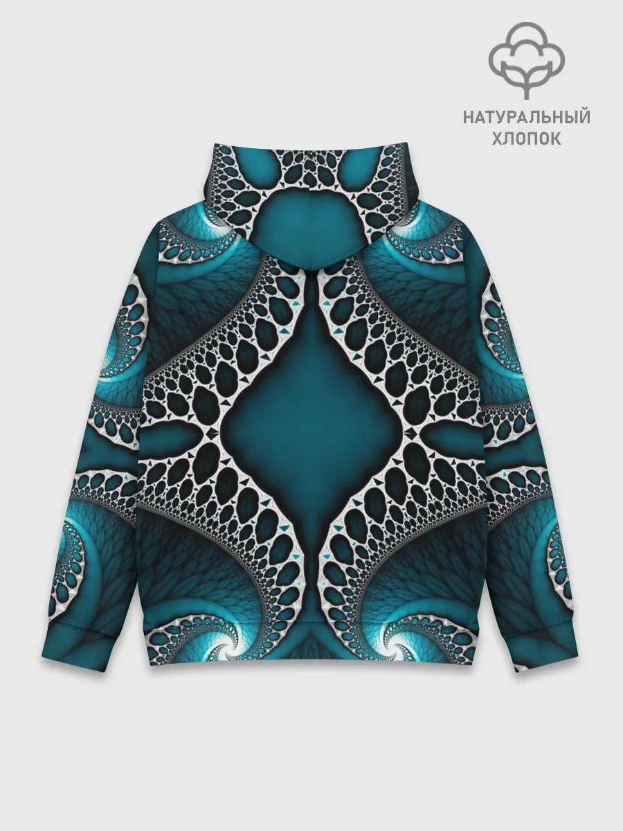 Худи мужской база хлопок / Узор, От Которого Не Отведешь Взгляд