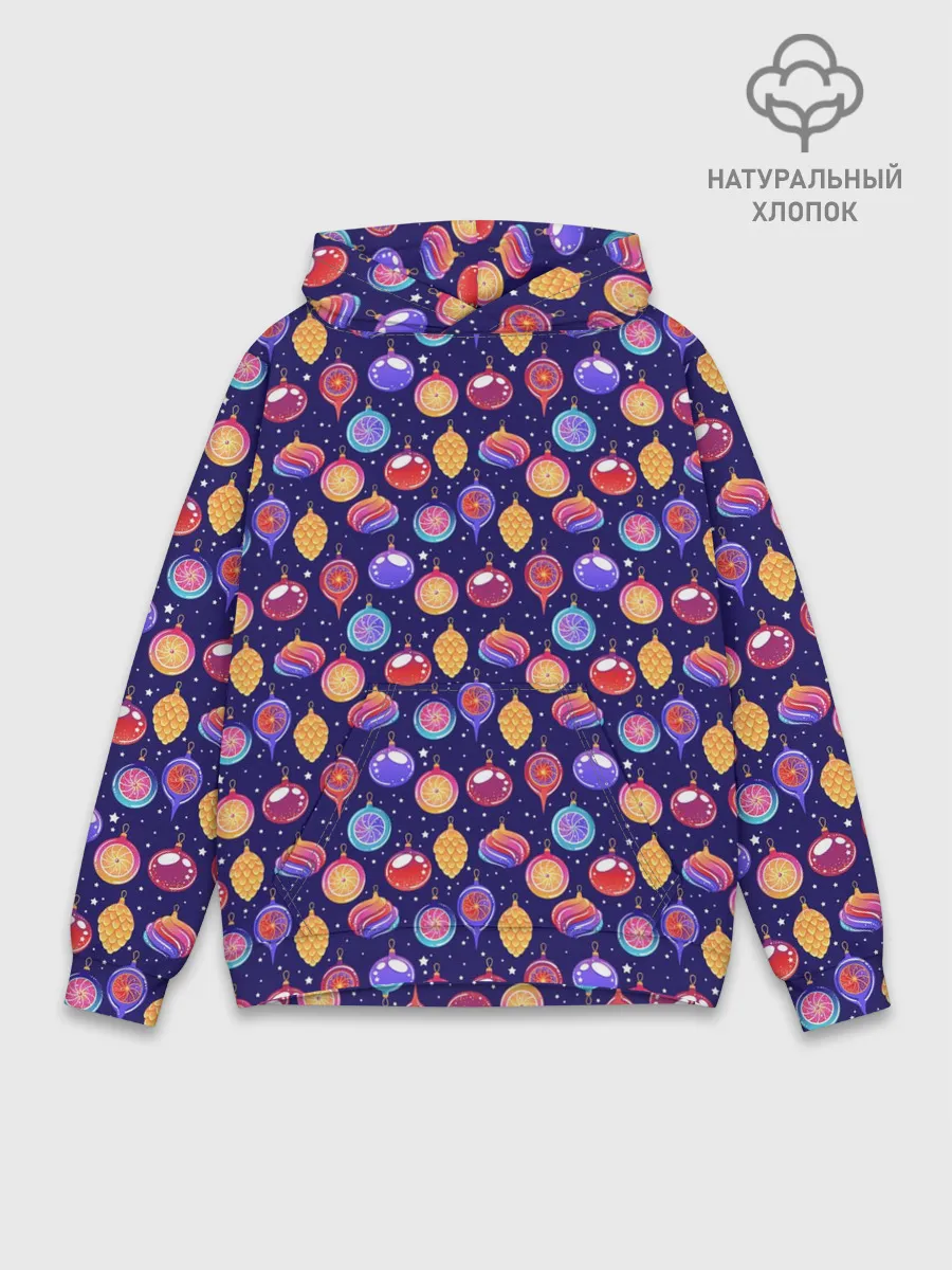 Худи мужской база хлопок / Новогодние Ёлочные Украшения