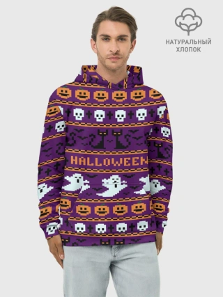 Худи мужской база хлопок / Хэллоуинский Свитер