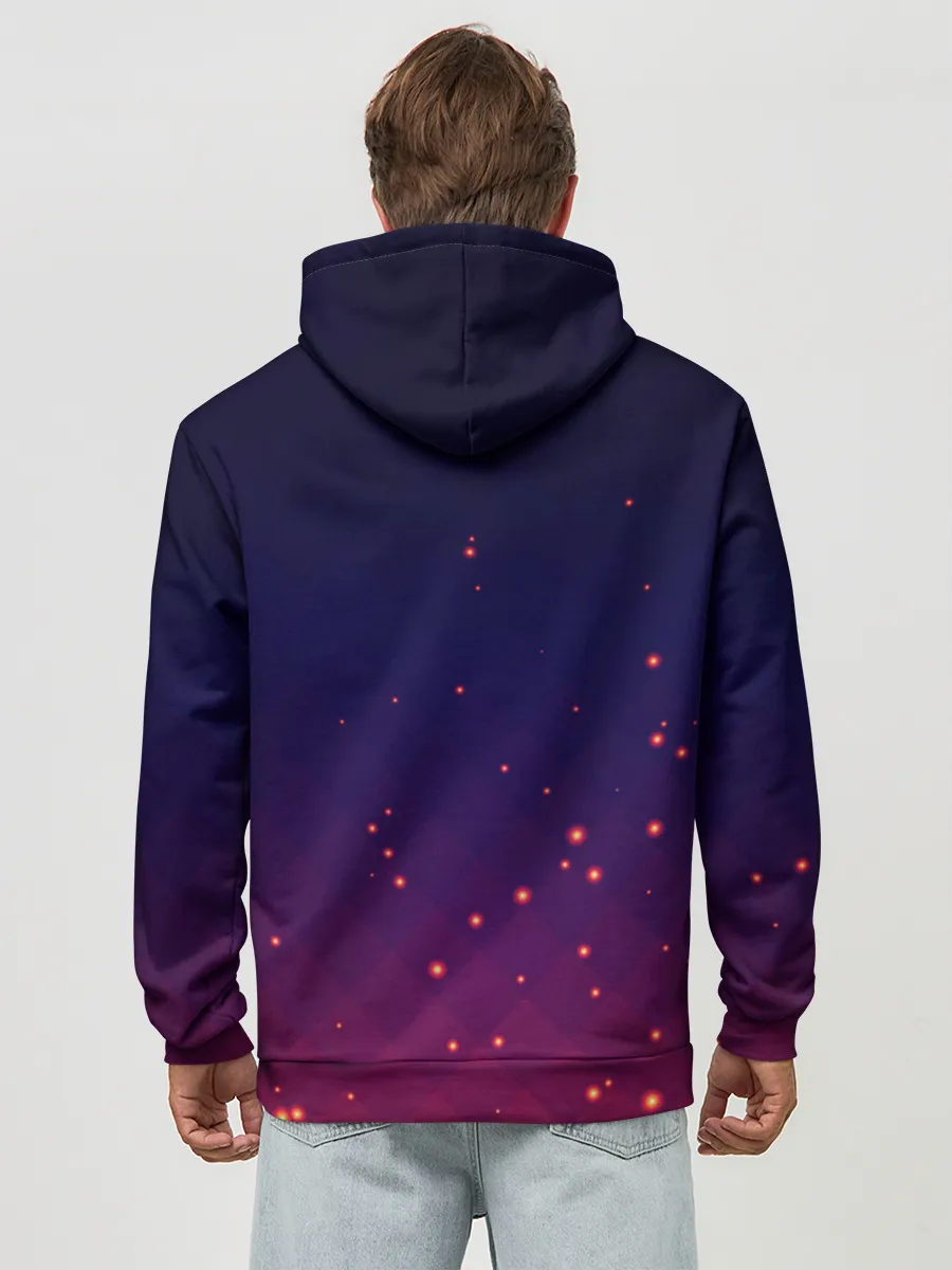 Худи мужской база хлопок / Gradient background