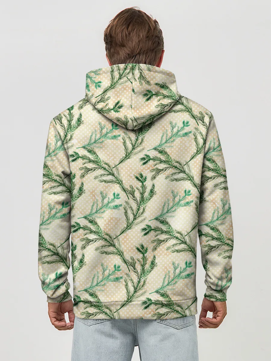 Худи мужской база хлопок / Ель новогодняя