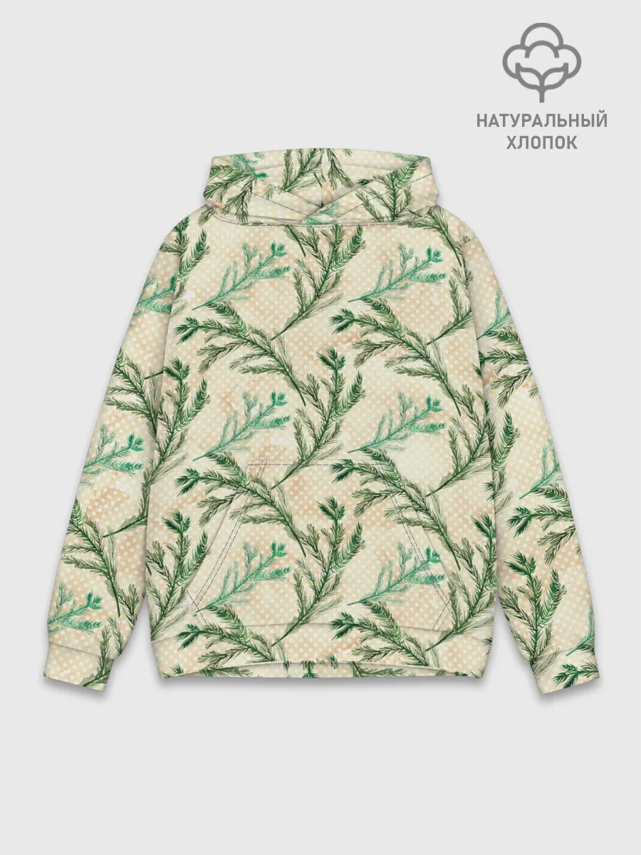 Худи мужской база хлопок / Ель новогодняя