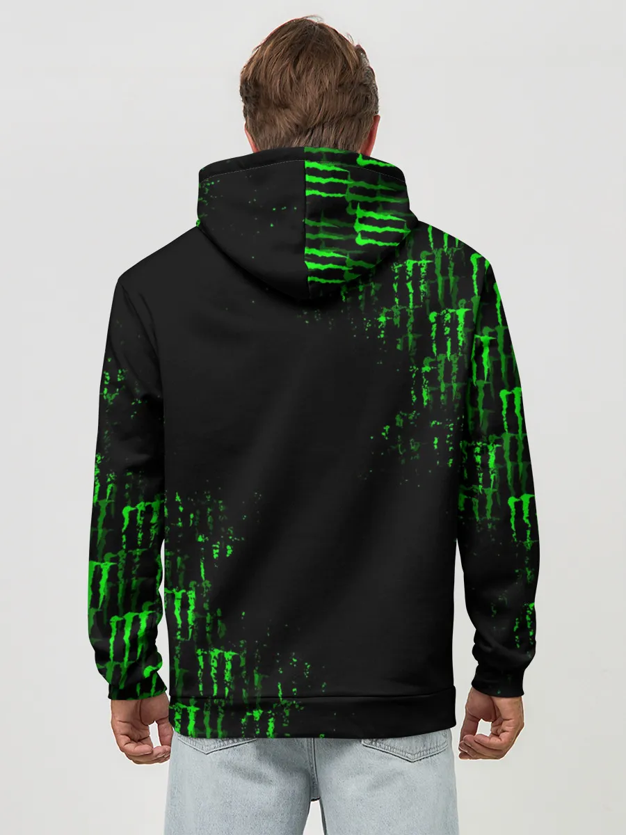 Худи мужской база хлопок / MONSTER ENERGY NEON | МОНСТЕР НЕОН