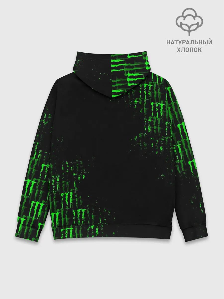 Худи мужской база хлопок / MONSTER ENERGY NEON | МОНСТЕР НЕОН