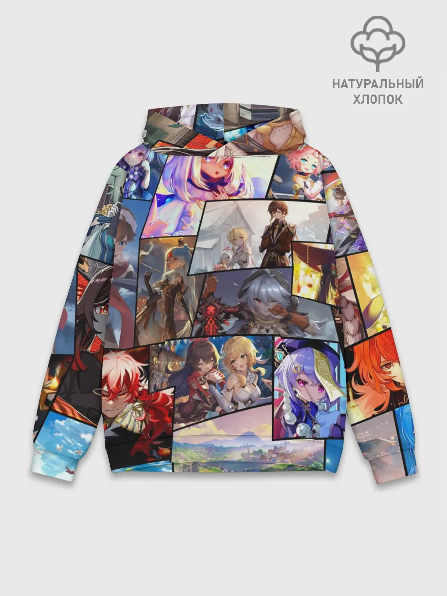 Худи мужской база хлопок / Геншин импакт, персонажи