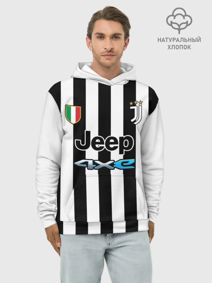 Худи мужской база хлопок / Федерико Кьеза Ювентус форма 2021/2022