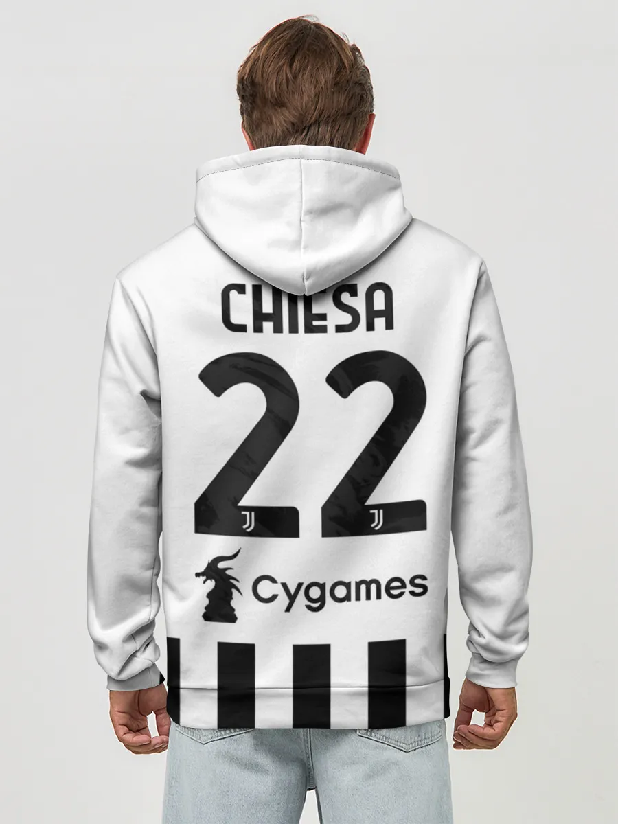 Худи мужской база хлопок / Федерико Кьеза Ювентус форма 2021/2022