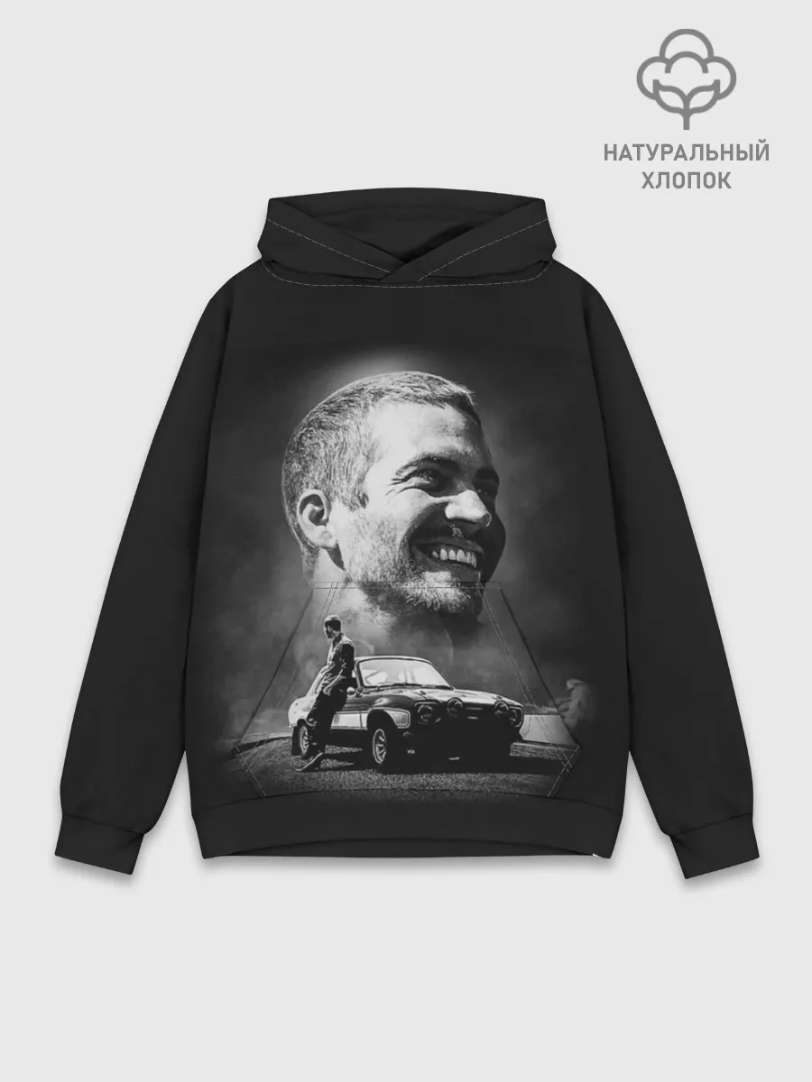 Худи мужской база хлопок / Paul Walker