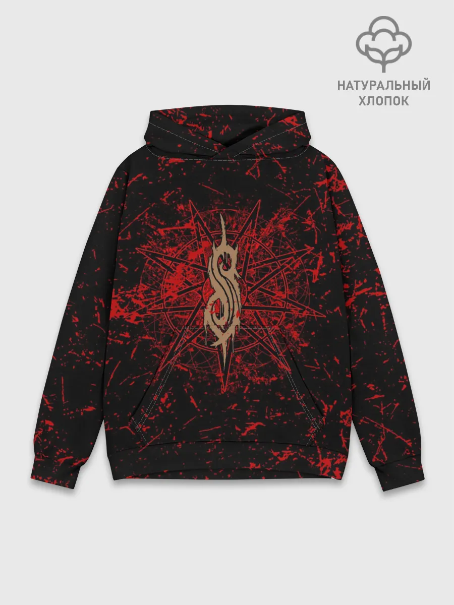 Худи мужской база хлопок / Slipknot RED | Рок Слипкнот