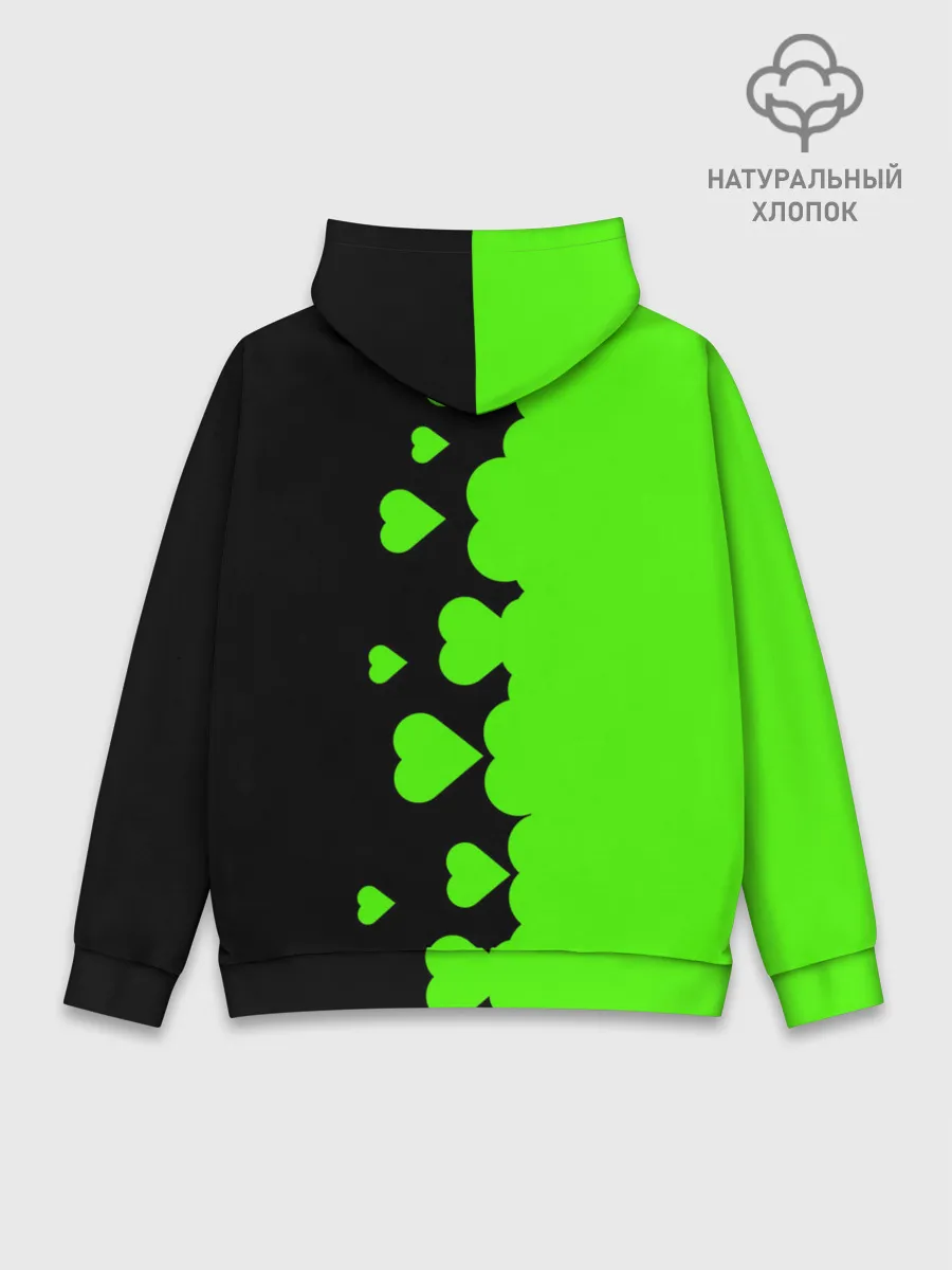 Худи мужской база хлопок / Любовь Эндермена и Крипера Майнкрафт