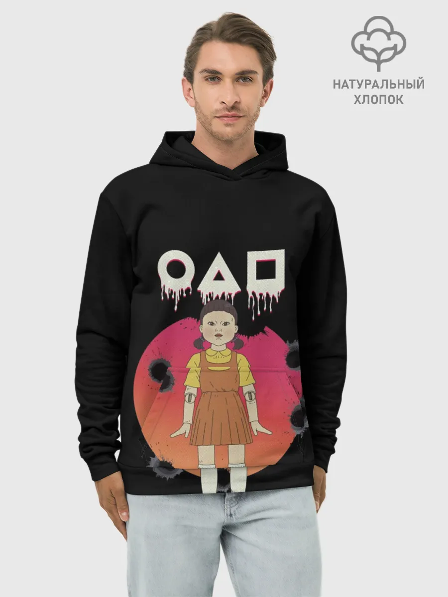 Худи мужской база хлопок / Игра в кальмара Кукла