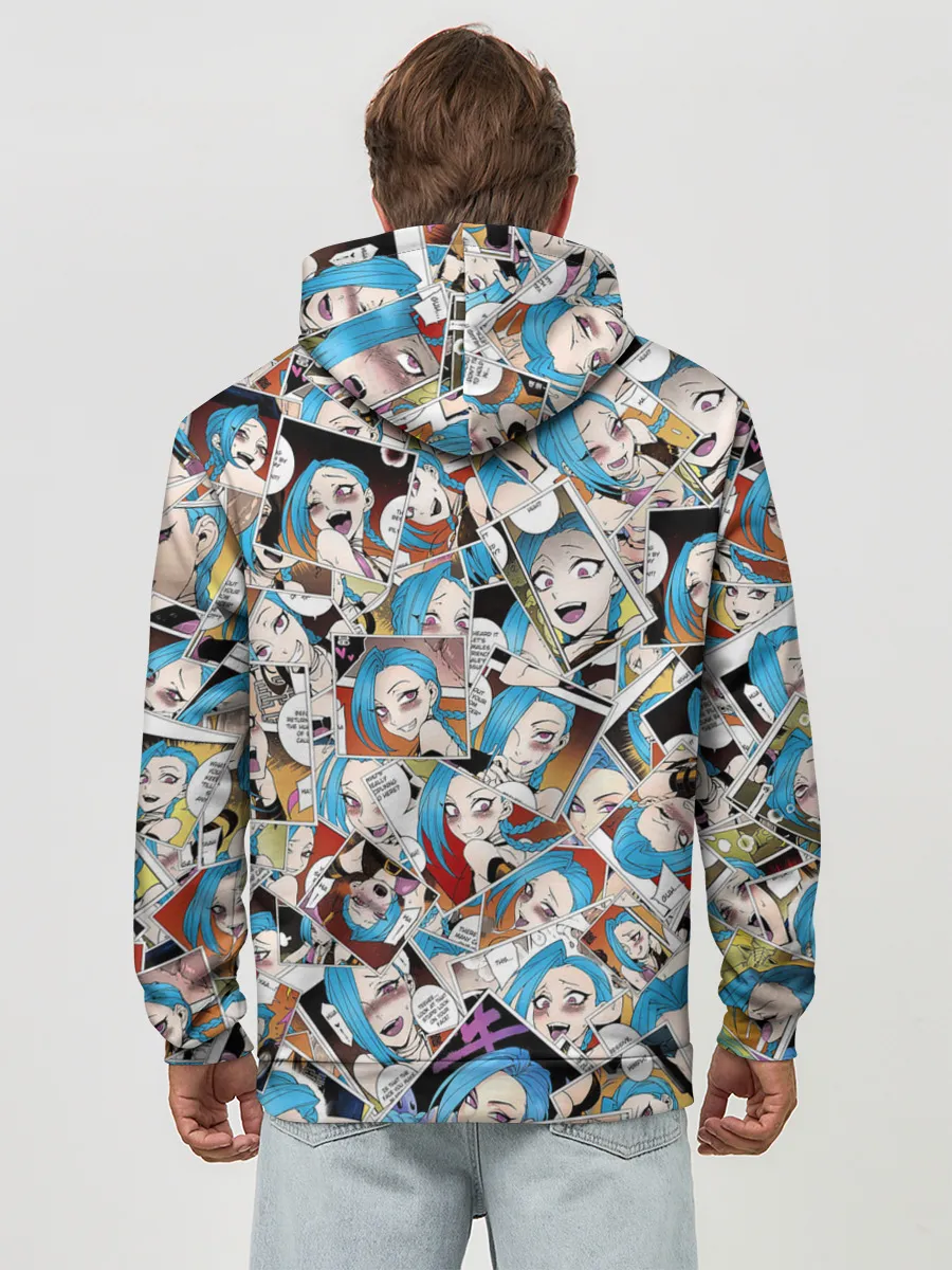 Худи мужской база хлопок / Jinx Ahegao