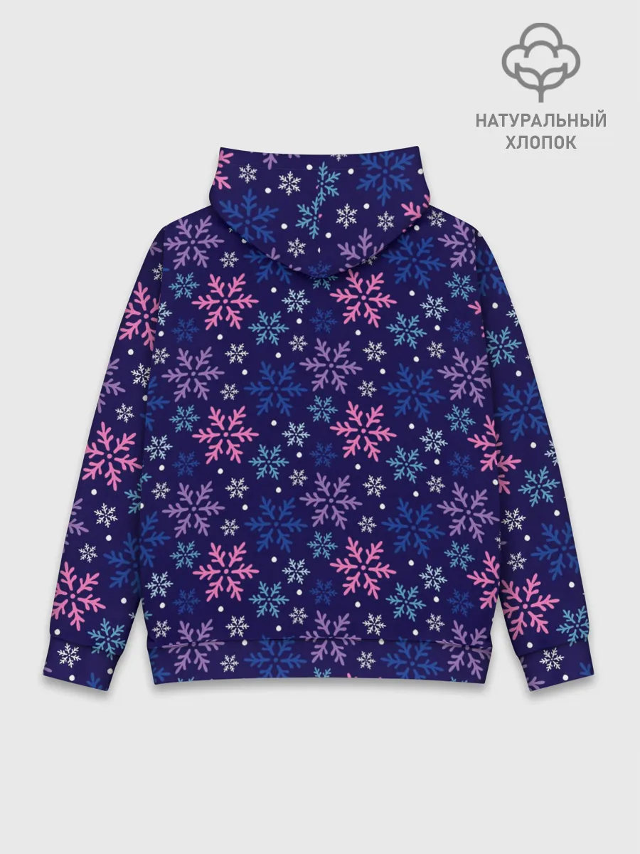 Худи мужской база хлопок / Ночные Снежинки