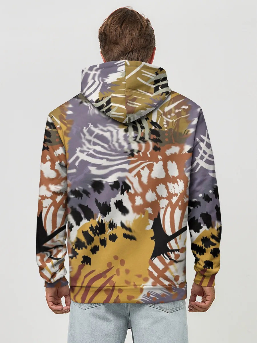 Худи мужской база хлопок / Зебра Пятнистая