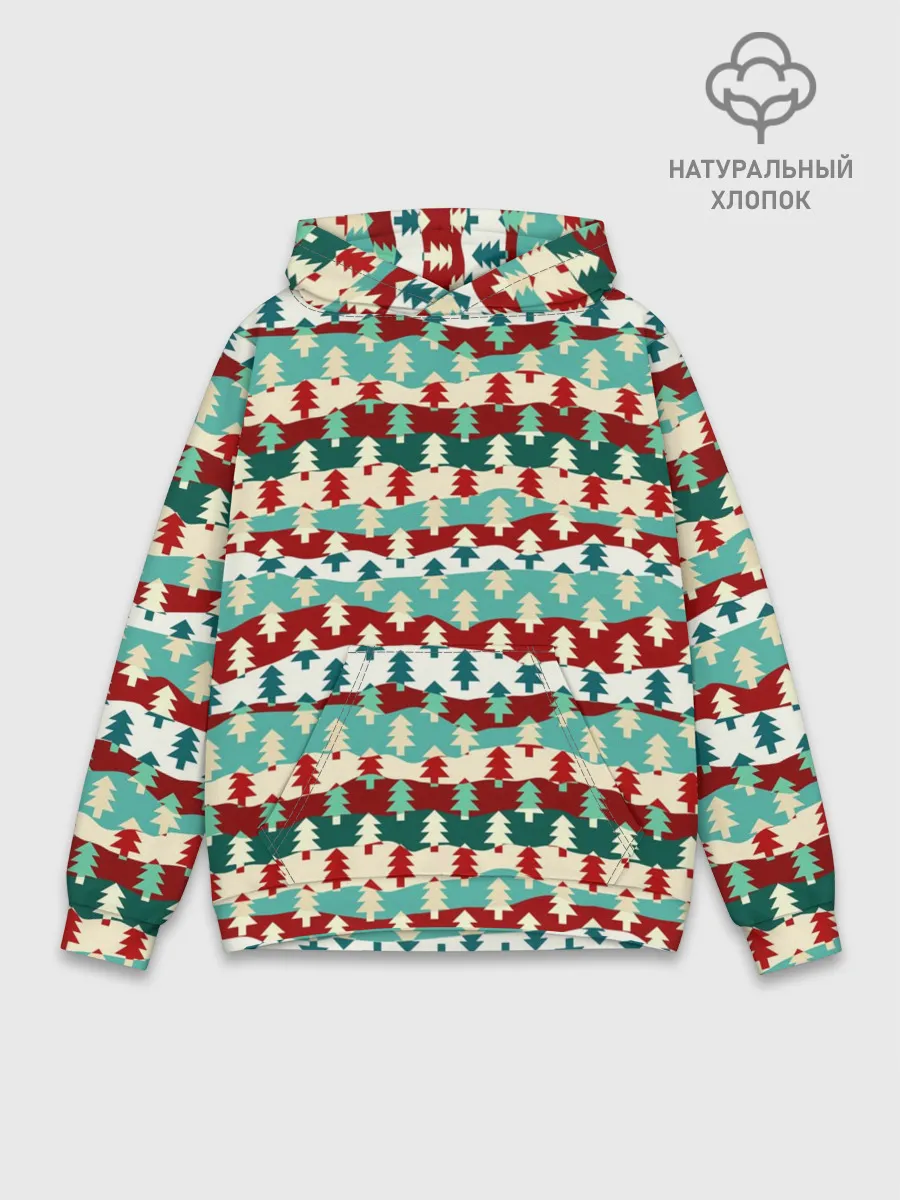 Худи мужской база хлопок / Ёлочки