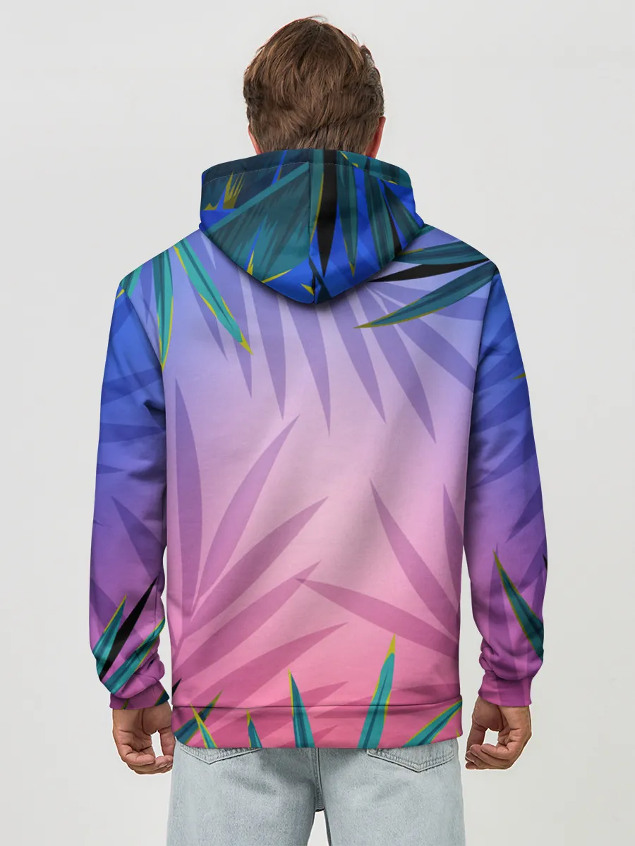 Худи мужской база хлопок / Тигр из абстракций