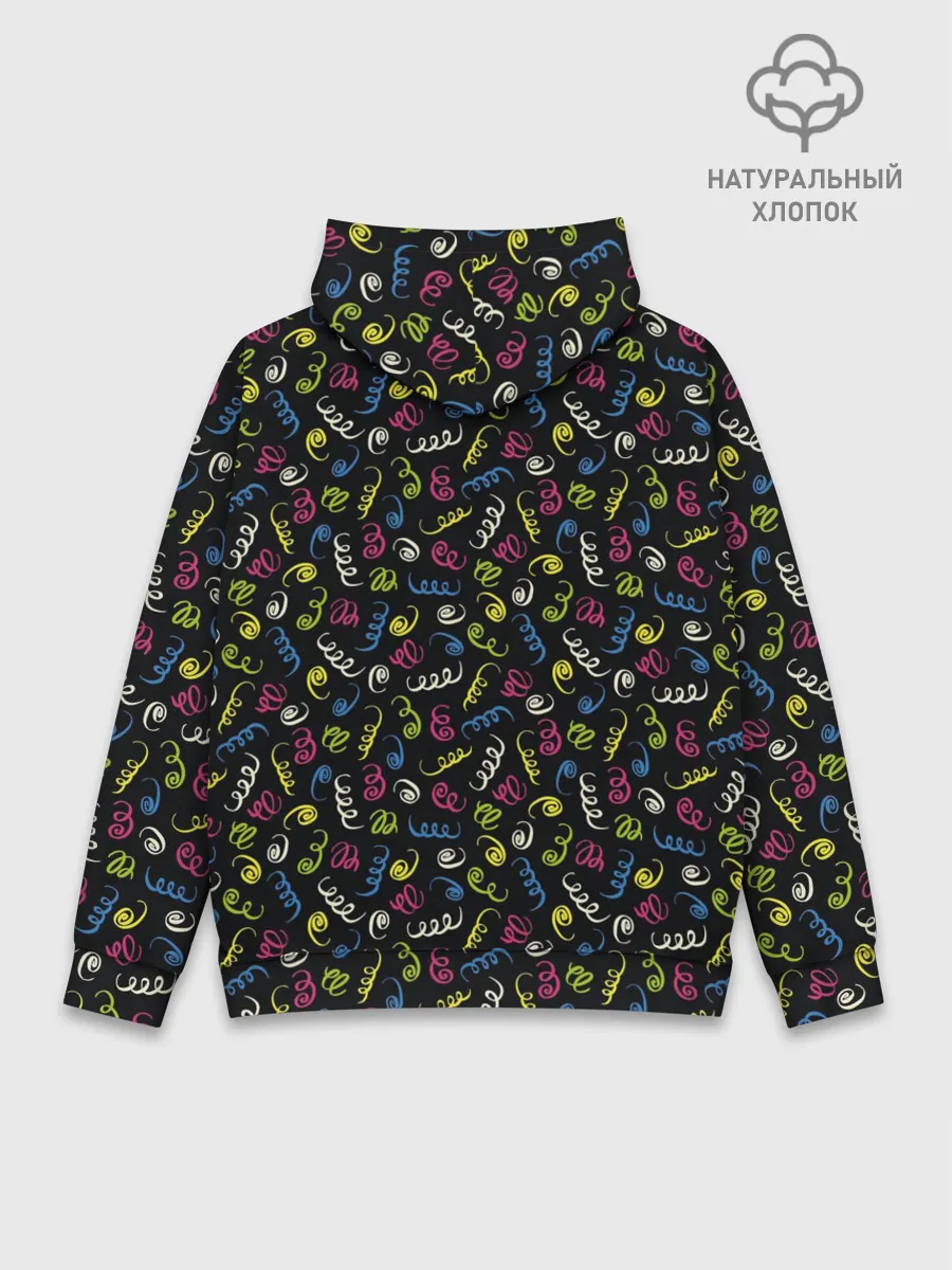 Худи мужской база хлопок / Праздничное Конфетти