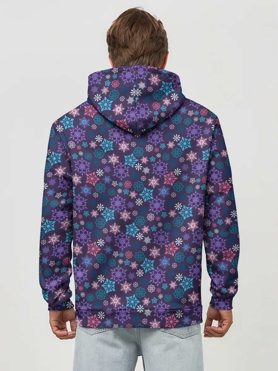 Худи мужской база хлопок / Снежные Узоры